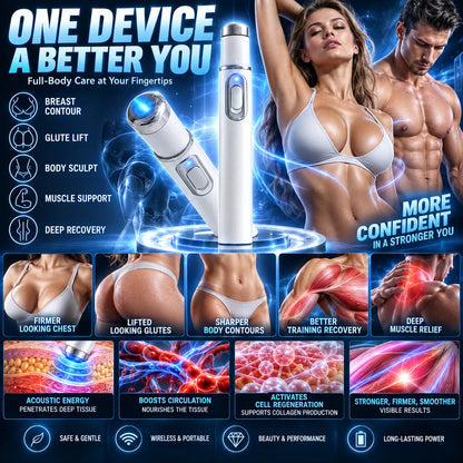 🔥ULTRASONIC SHOCK WAVE BODY THERAPY MASSAGER——Enhances bust and lifts buttocks. Fuel Muscle Growth.Boost Circulation. Relieve Pain.