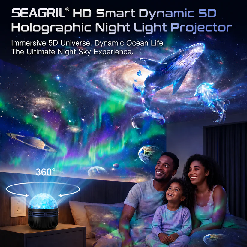 Official Store | 💕🎁SEAGRIL® 360° Smart Holographic Starry Sky Projector (HD Smart Dynamic 5D)