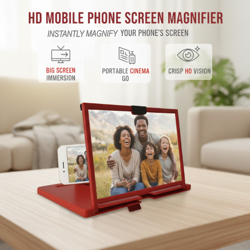 Foldable Mobile Phone Screen Magnifier Stand