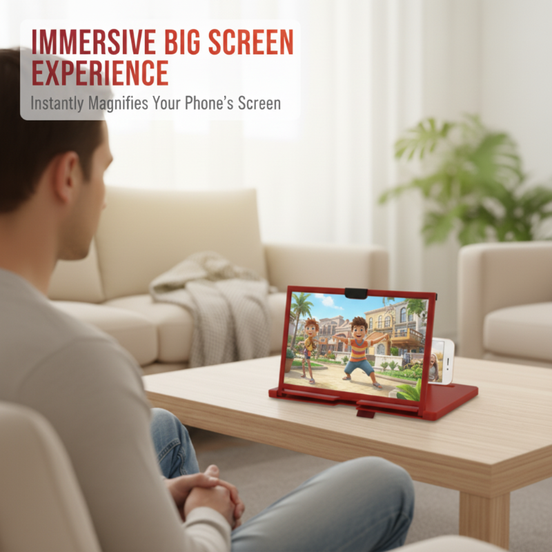 Foldable Mobile Phone Screen Magnifier Stand
