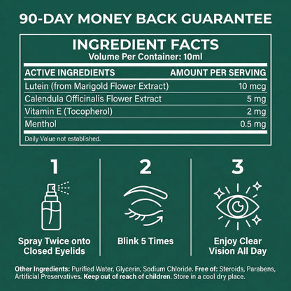Lutein Eye Care Spray — 10-Second Daily Routine