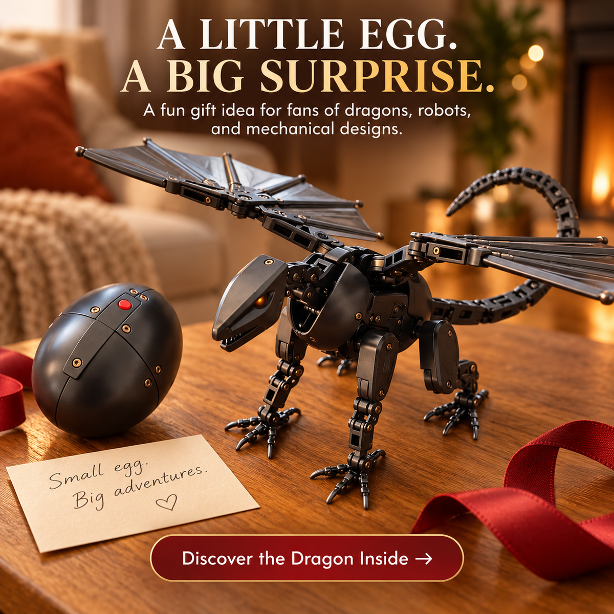 🔥Egg to Dragon Transforming Mechanical Toy
