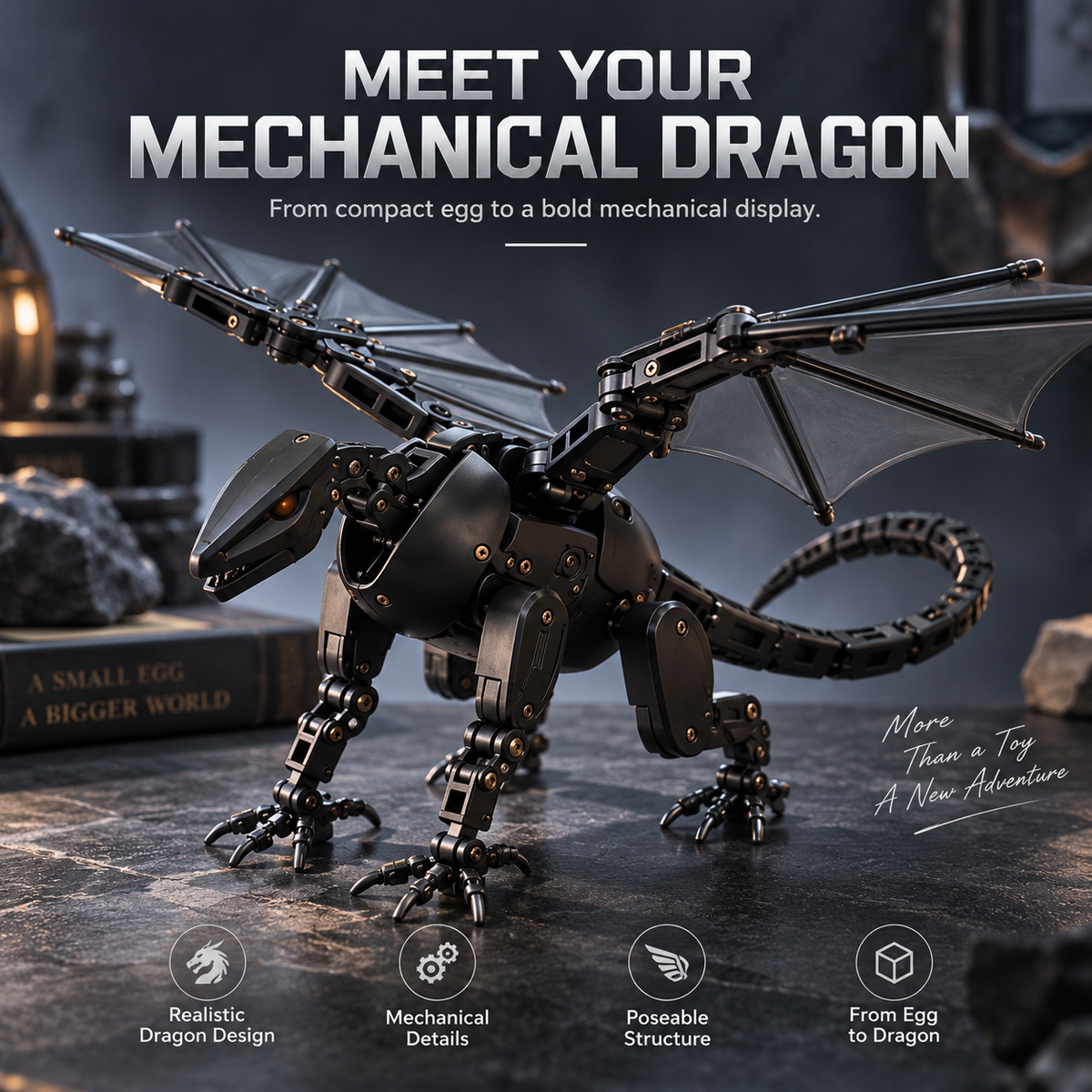 🔥Egg to Dragon Transforming Mechanical Toy