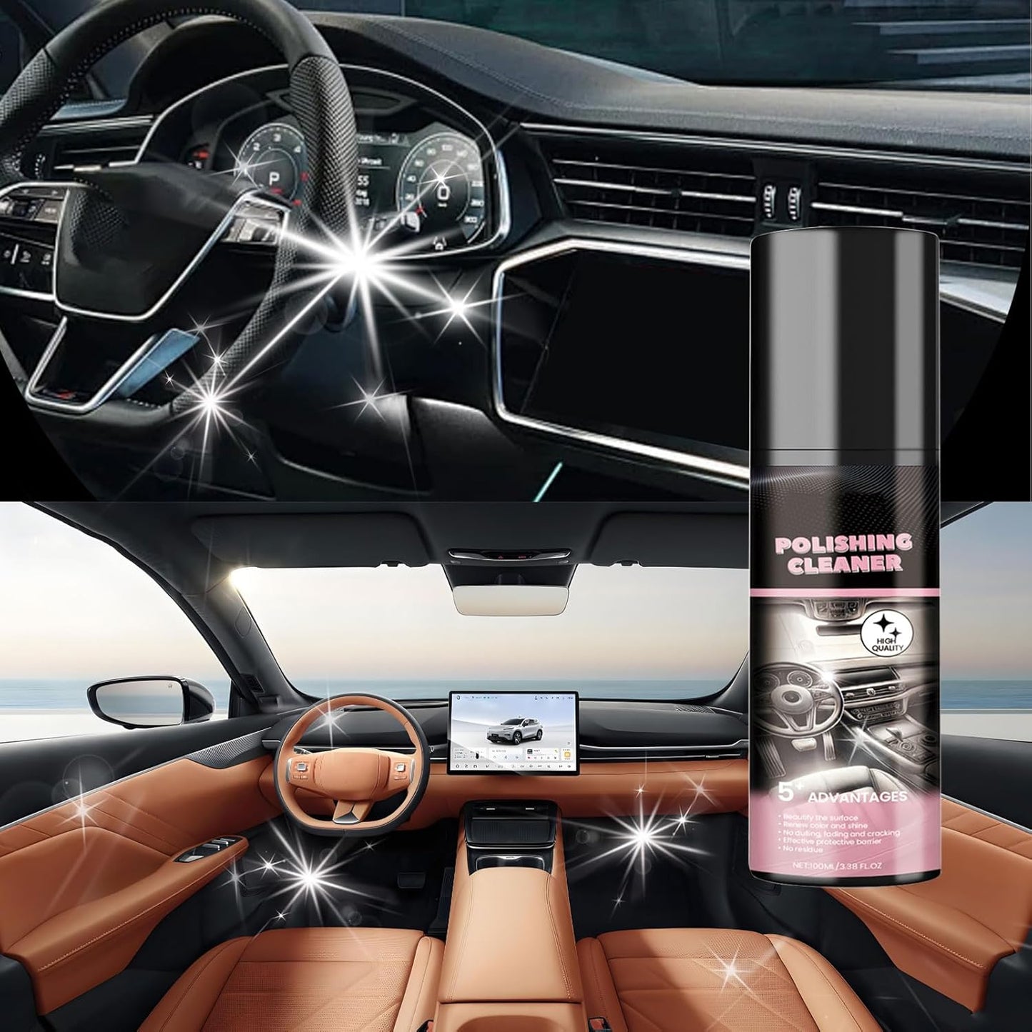 🔥LAST DAY 49% OFF - Polishing Cleaner, Car Interior Cleaner（upsell）