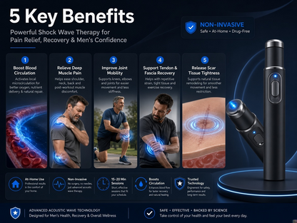 2026 New Advanced Acoustic Shockwave Therapy Device | Male Wellness & Muscle‑Joint Pain Relief
