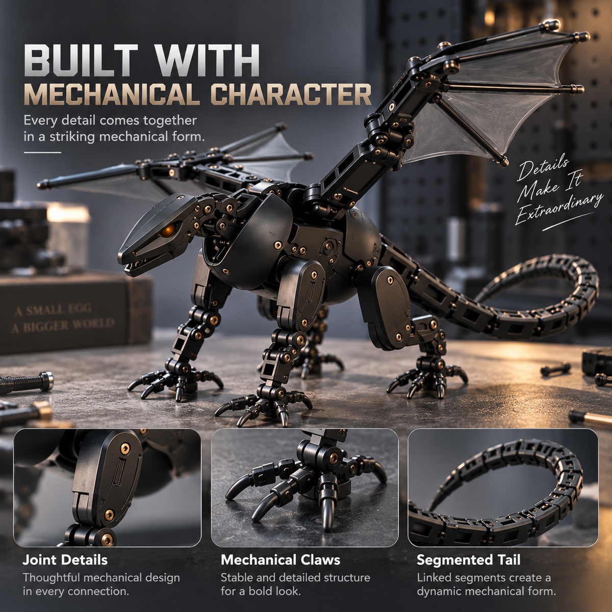🔥Egg to Dragon Transforming Mechanical Toy