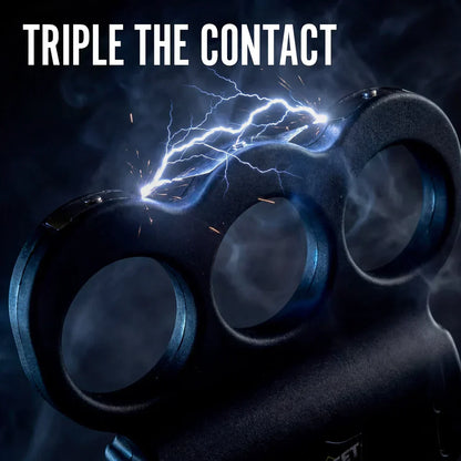 Triple Contact Personal Protector – Rechargeable Electric Deterrent Device with LED Flashlight