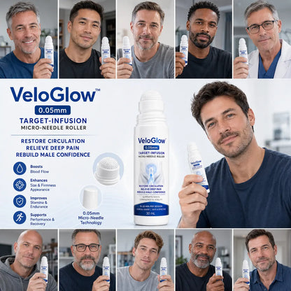 VeloGlowTM 0.05mm Target-Infusion Micro-Needle Roller — Restores Tissue Health, Enhances Rigidity & Stamina, Relieves Muscle & Joint Discomfort📈