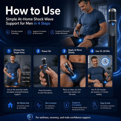 2026 New Advanced Acoustic Shockwave Therapy Device | Male Wellness & Muscle‑Joint Pain Relief